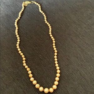 Yellow pearl necklace